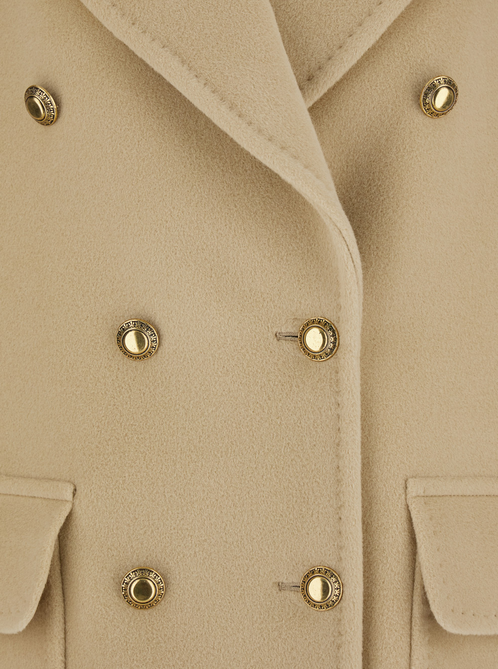 Shop Tagliatore Double-breasted Coat In Nude