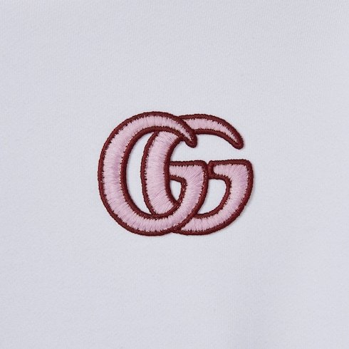 Gucci Cotton Sweatshirt With Hood And Kangaroo Pocket In White