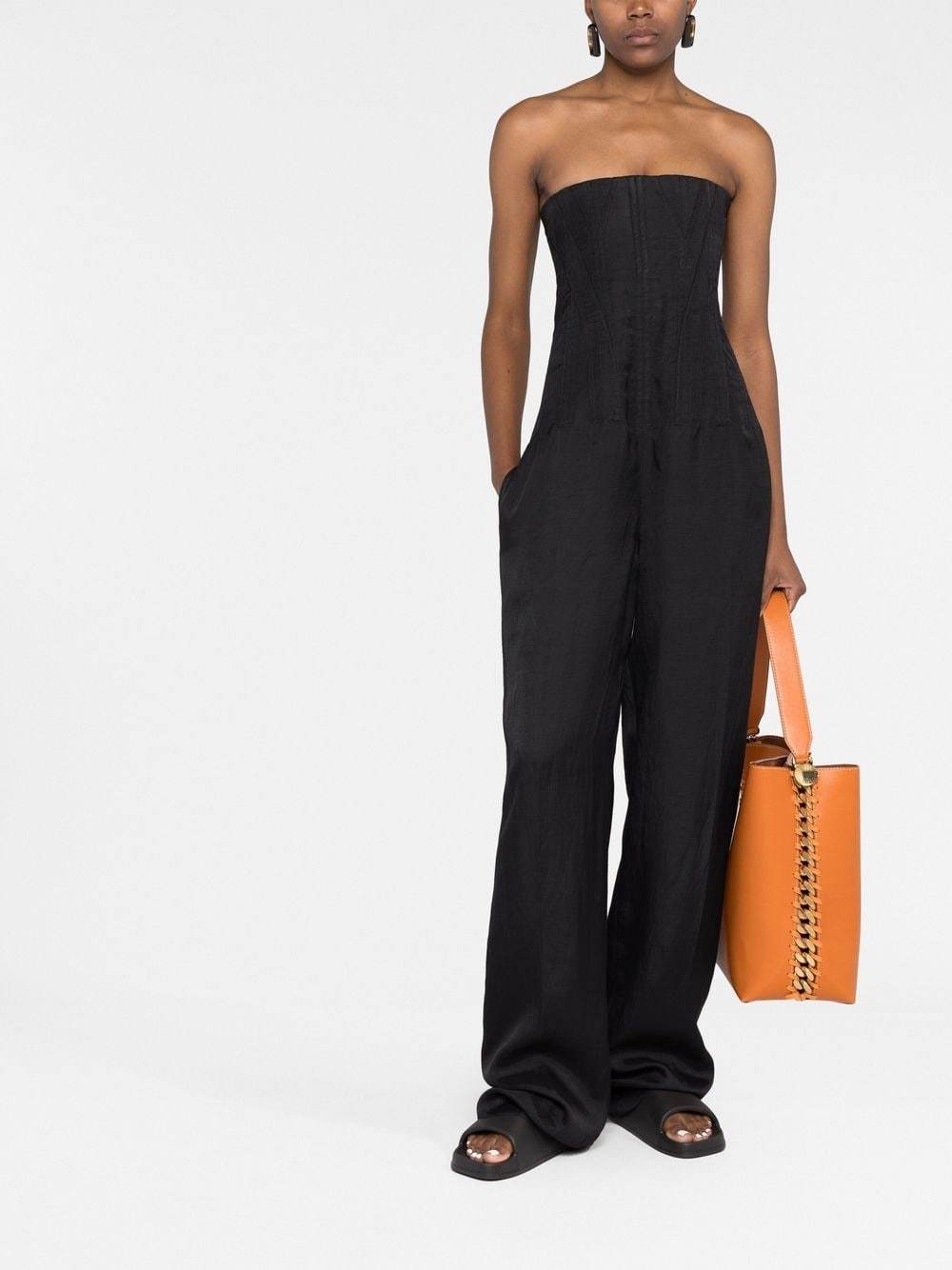 Stella Mccartney Logo Jumpsuit In Black