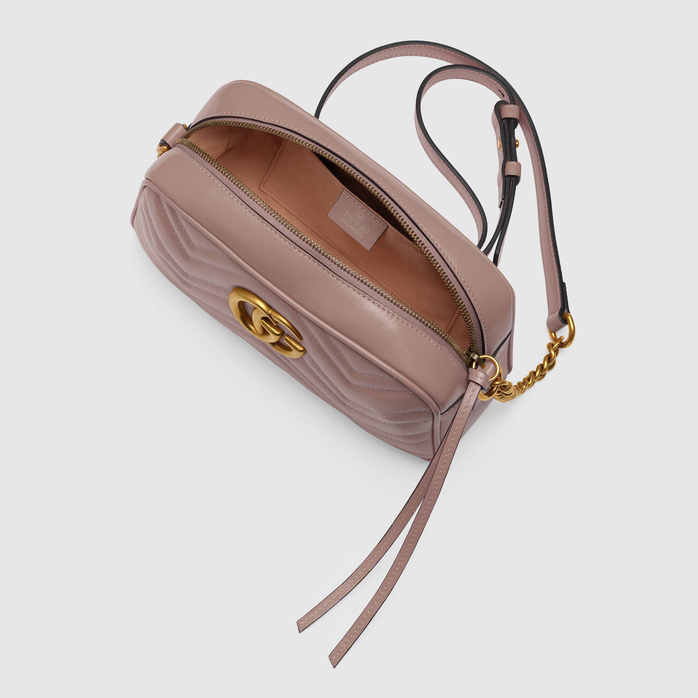 Gucci Gg Marmont Small Crossbody Bag In Pink