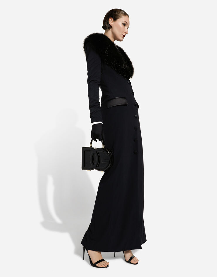 Dolce & Gabbana Single-breasted Fitted-waist Coat In Black