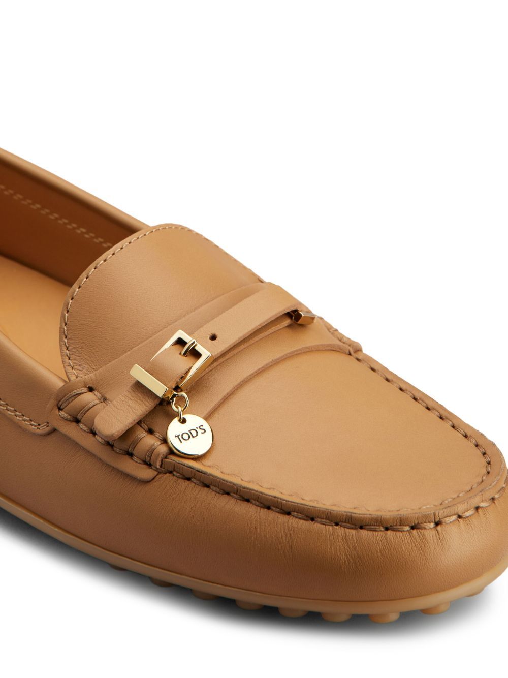 Tod's City Gommino Driving Shoes In Leather In Neutral