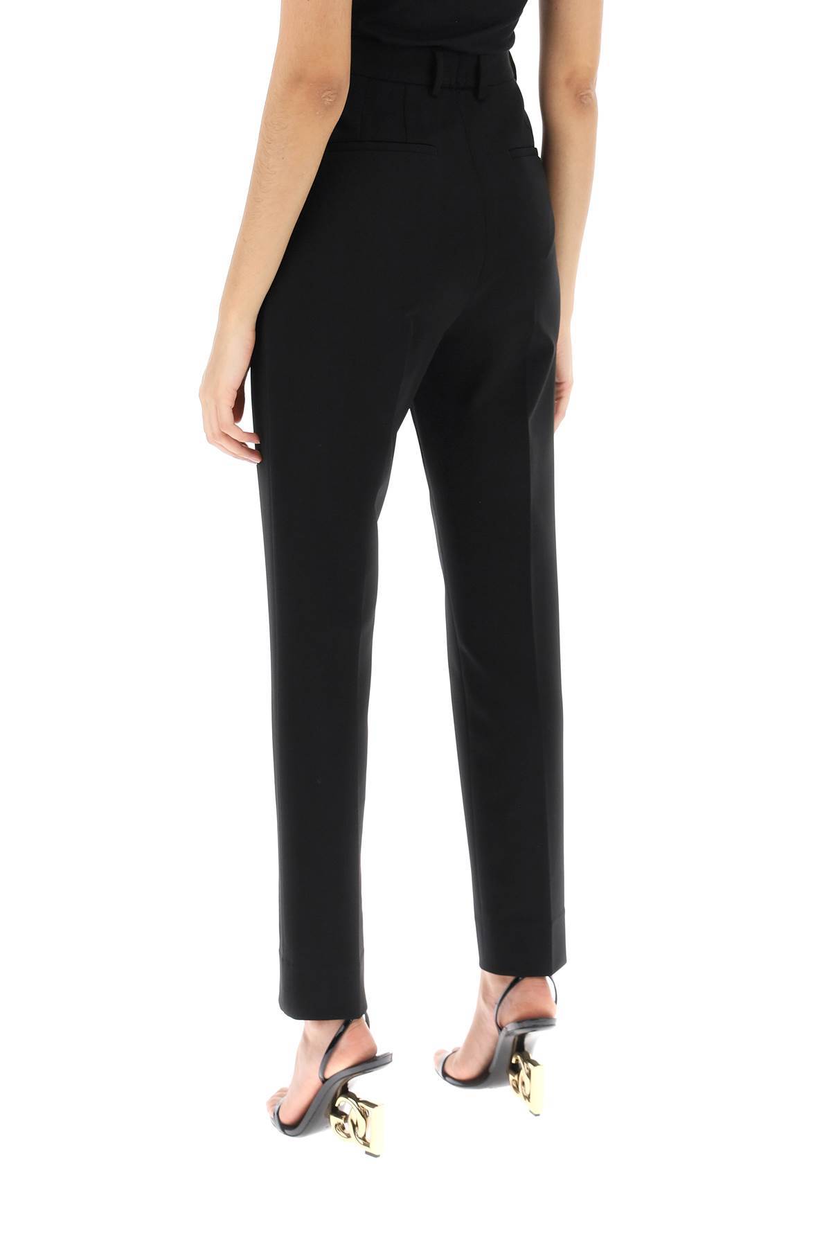 Dolce & Gabbana Milano-stitch Cigarette Pants In Black