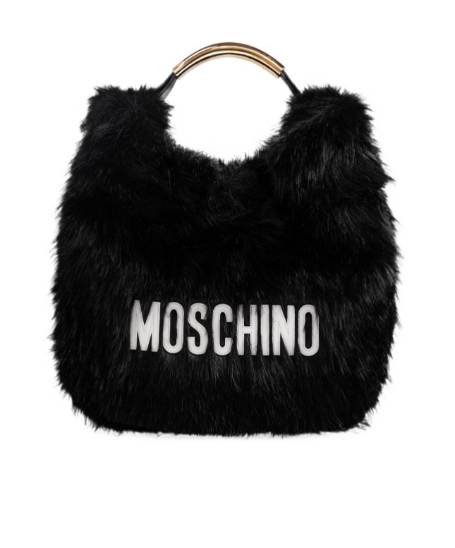 Moschino Faux-fur Tote Bag In Black