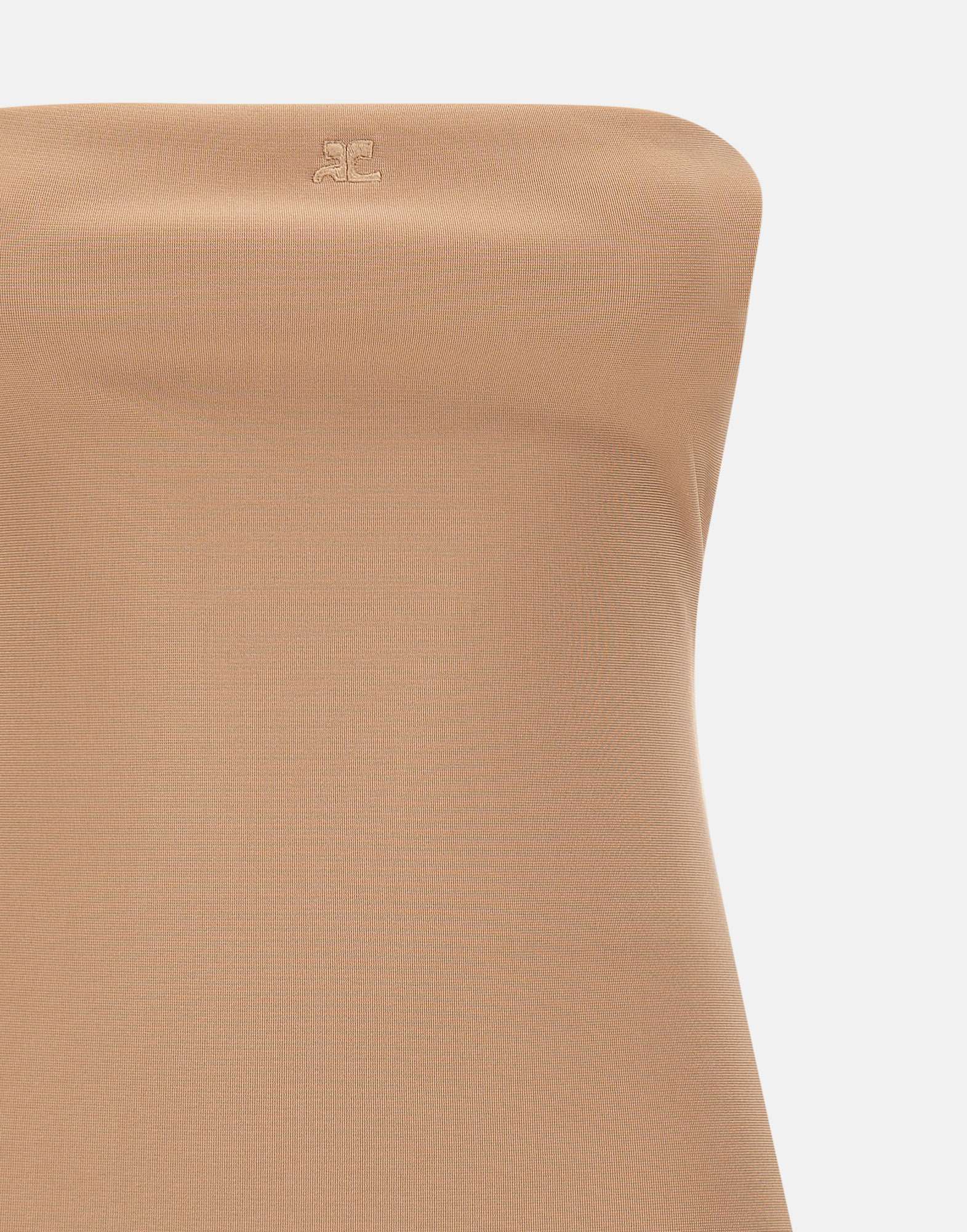Courrèges Off-the-shoulder Bodysuit In Brown