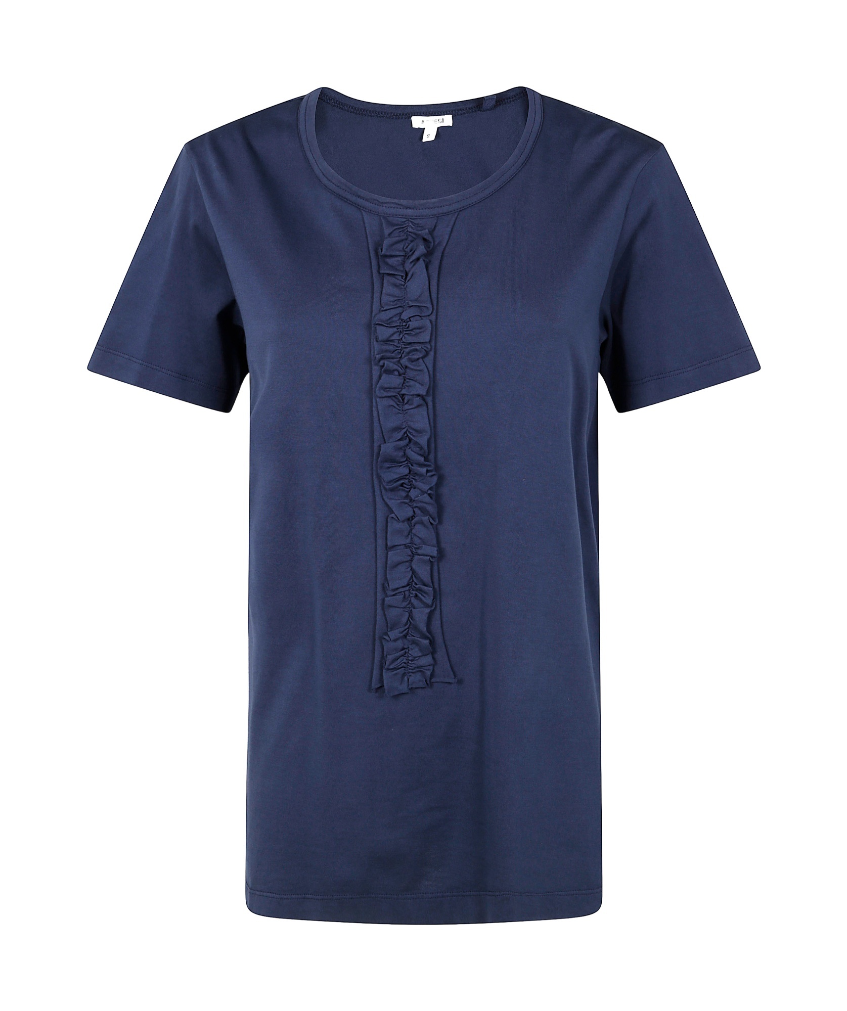 Aspesi Serafino Neck Tee Shirt In Blue