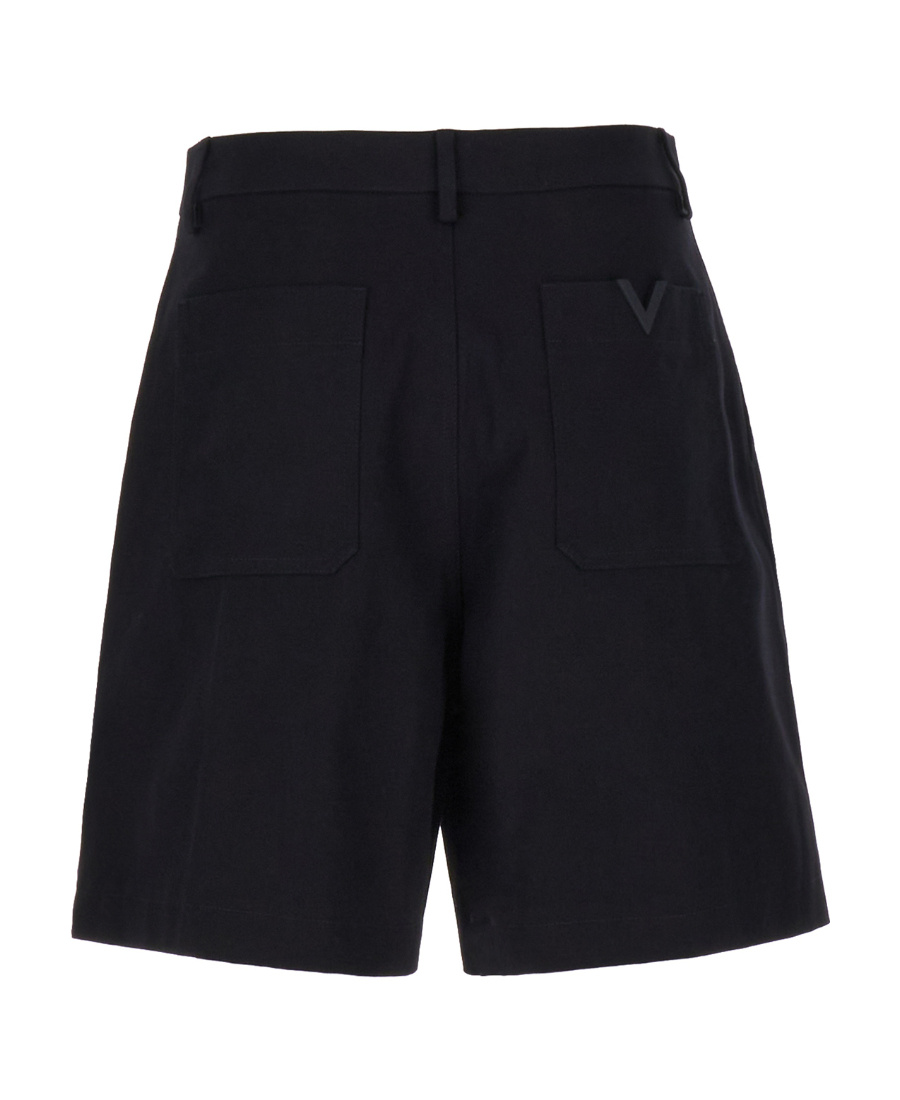 Valentino Tailored Stretch-cotton Chino Shorts In Black