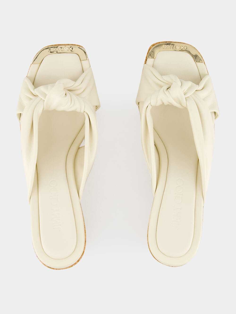 Jimmy Choo Square Toe Wedge Heels In Multi