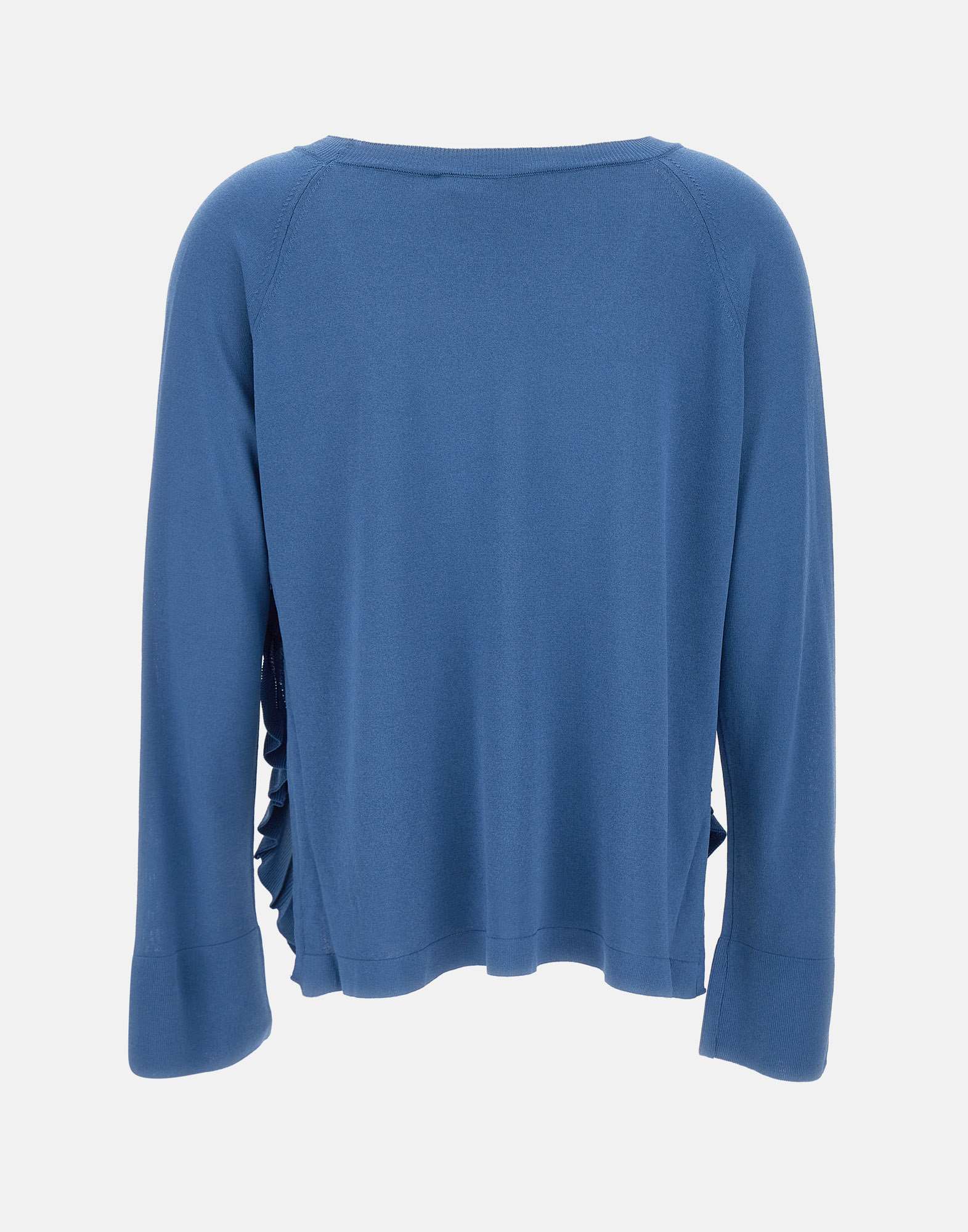 Kaos Ruffle-detailing Sweater In Blue