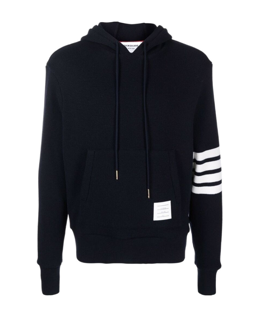 Shop Thom Browne 4-bar Stripe Hoodie In Black