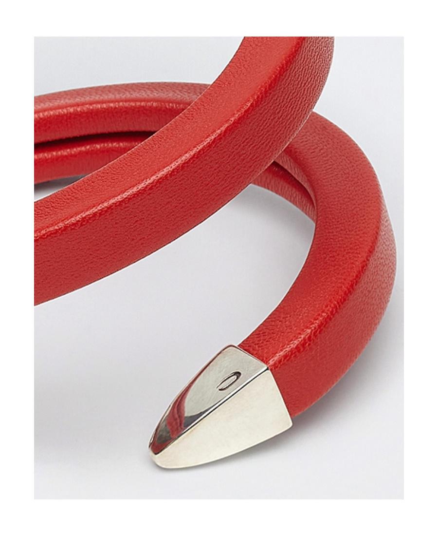 Bottega Veneta Wrap-around Bracelet In Red