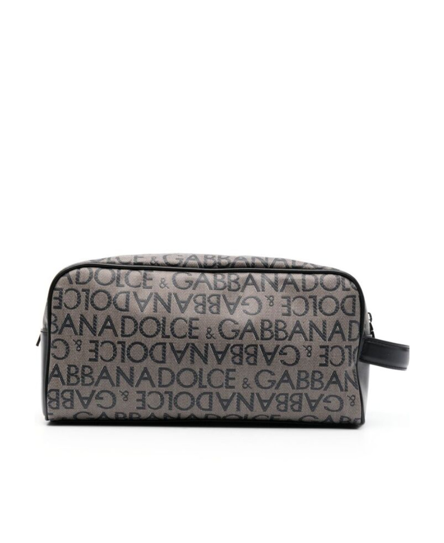 DOLCE & GABBANA DOLCE  GABBANA LOGO JACQUARD TRAVEL POUCH