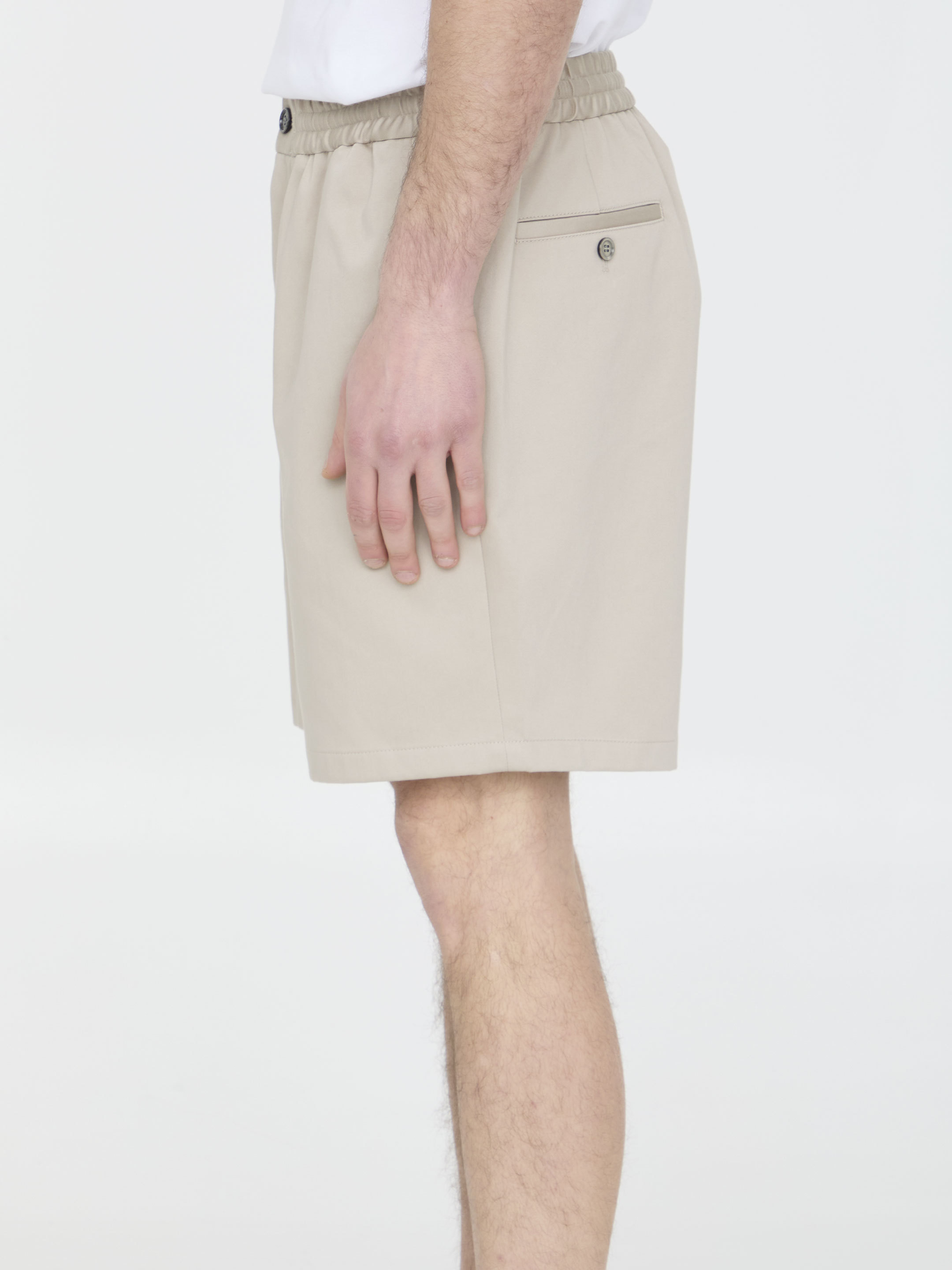 Shop Ami Alexandre Mattiussi Ami Paris Regular Fit Chino Shorts In White