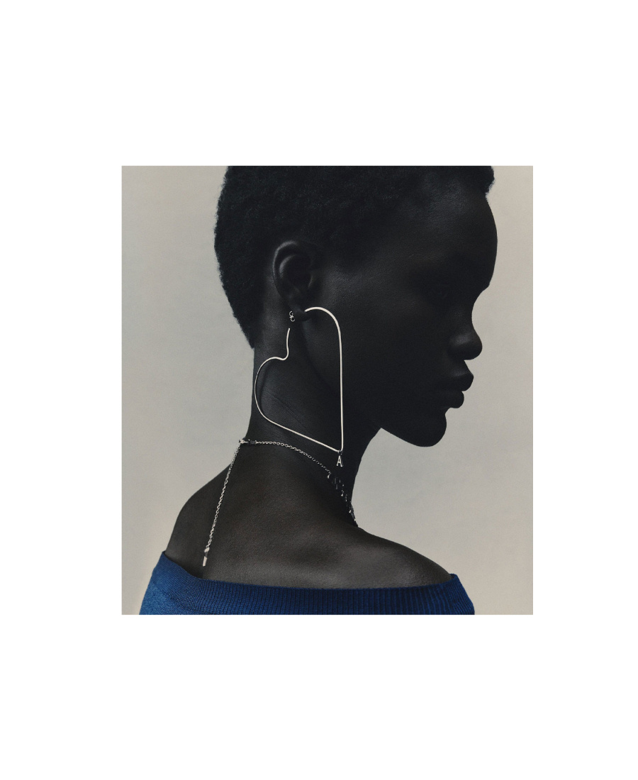 Ami Alexandre Mattiussi X Alan Crocetti Heart-motif Single Earring In White