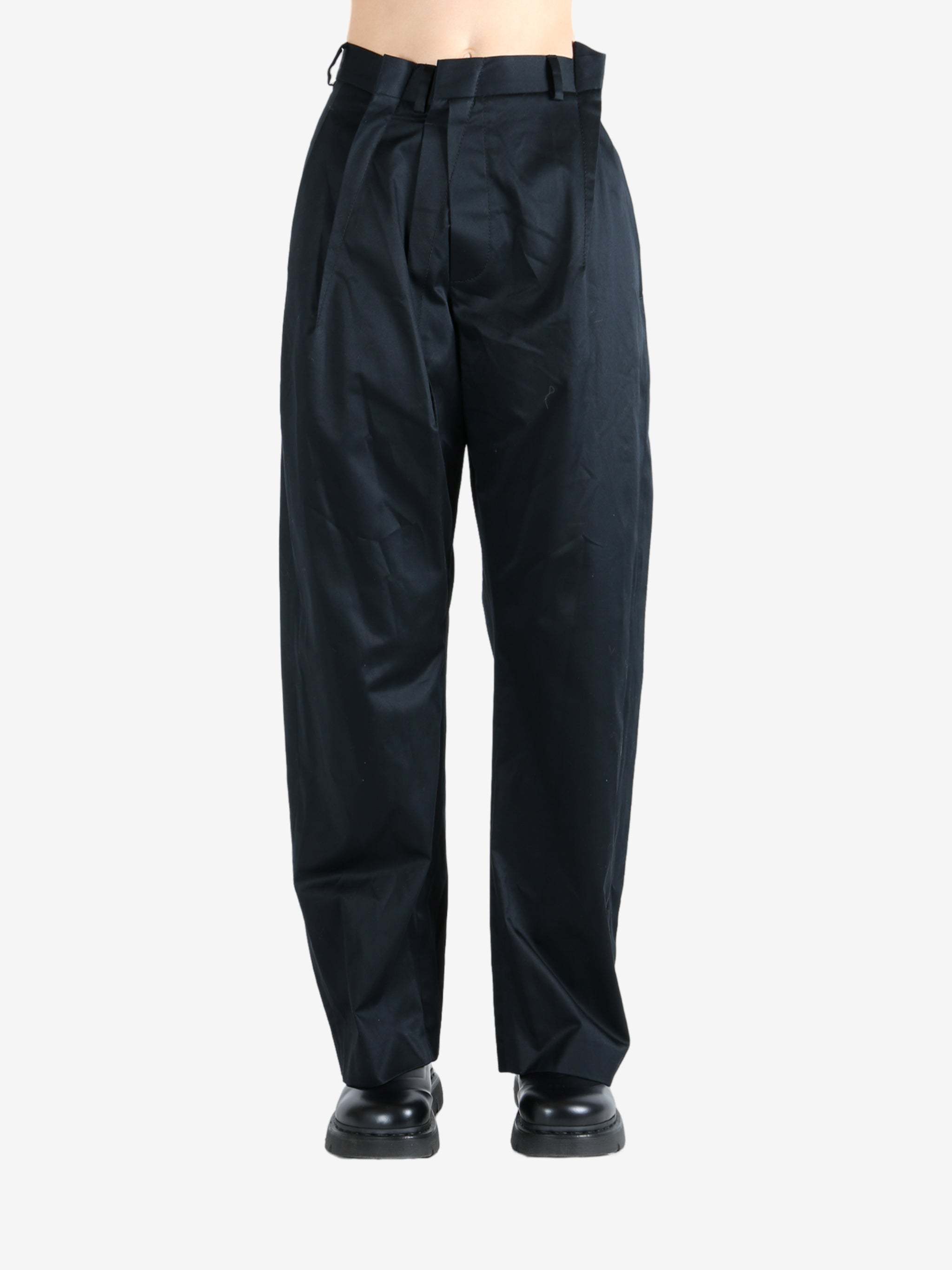 Mm6 Maison Margiela Pleated-front Trousers In Black