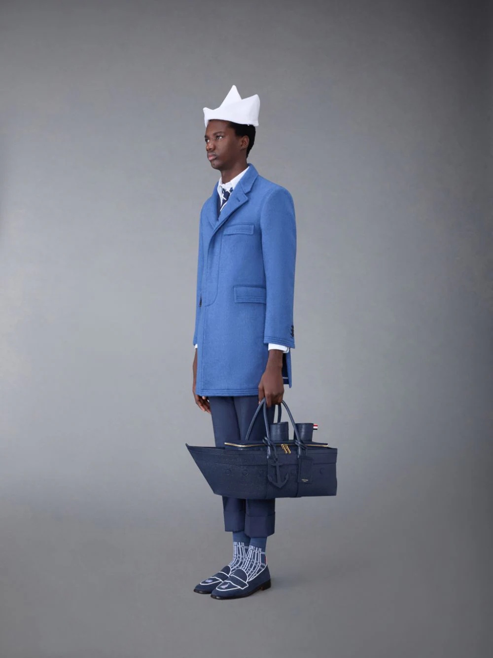Thom Browne Cruise Liner Tote Bag In Black