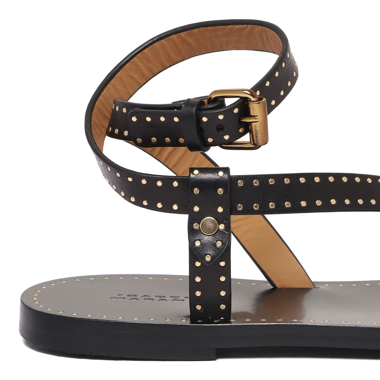 Isabel Marant Sandali Jopee In Pelle Nera Donna In Black