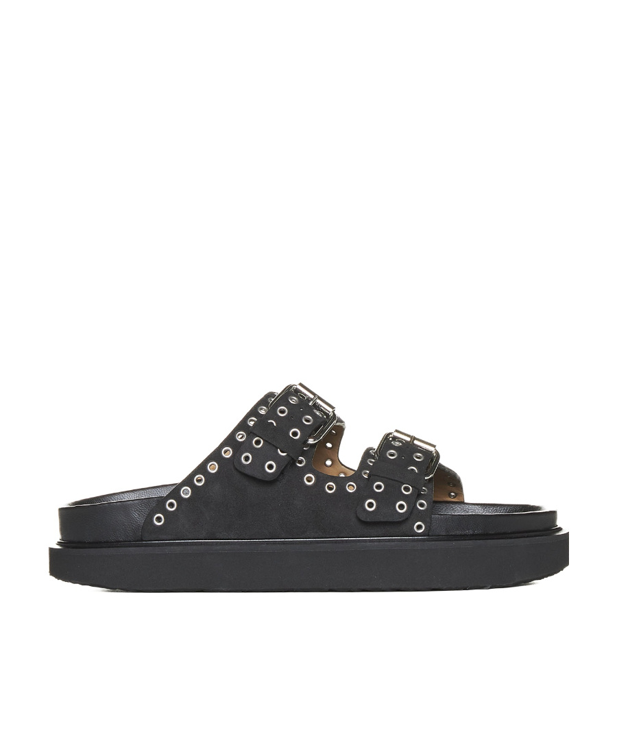 ISABEL MARANT ISABEL MARANT BUCKLE DETAILED SLIP-ON SANDALS 