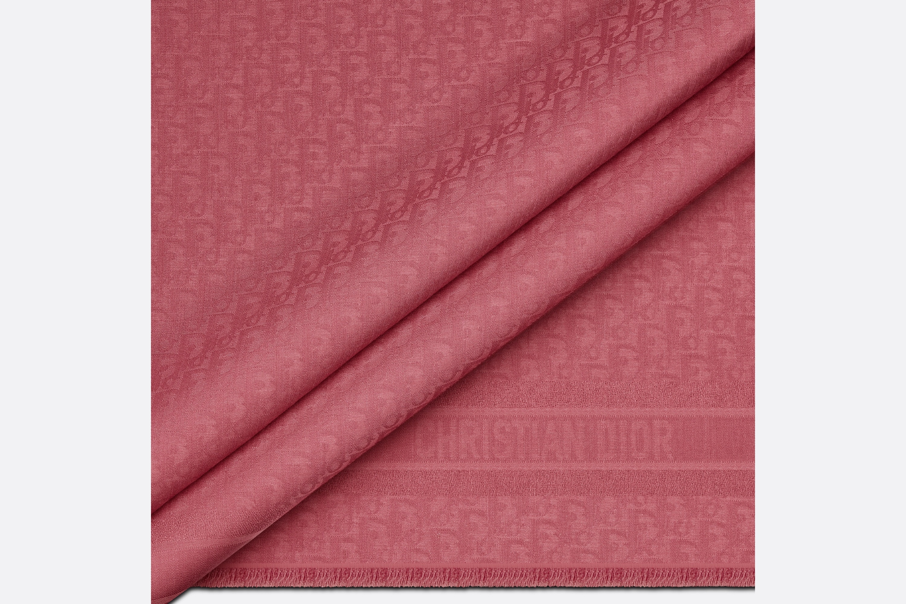 Shop Dior Oblique Shawl In Pink