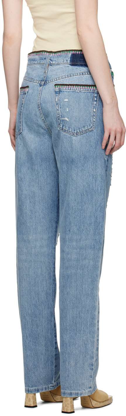FRAME IMITATION OLD STRAIGHT DENIM TROUSERS 