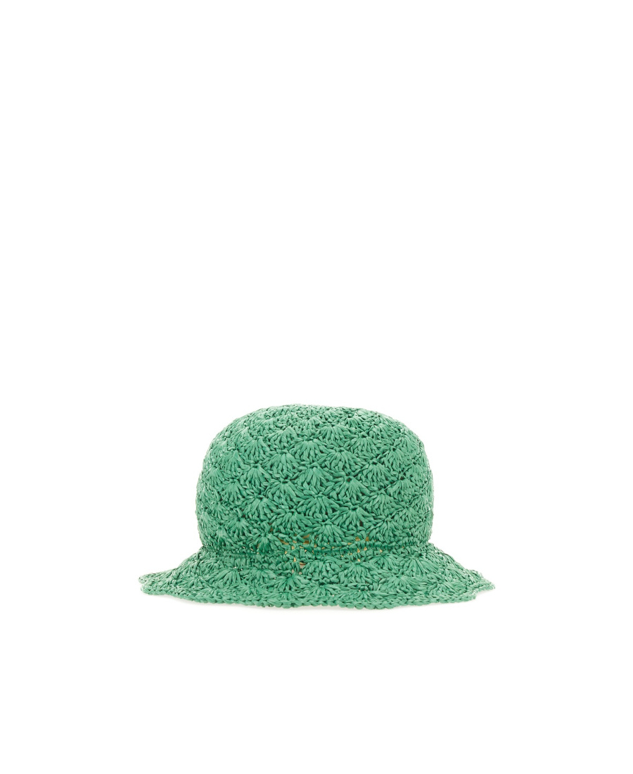 Red Valentino Raffia Bucket Hat In Green