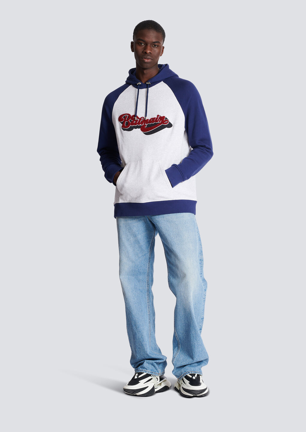 BALMAIN BALMAIN RETRO '70S HOODED SWEATSHIRT