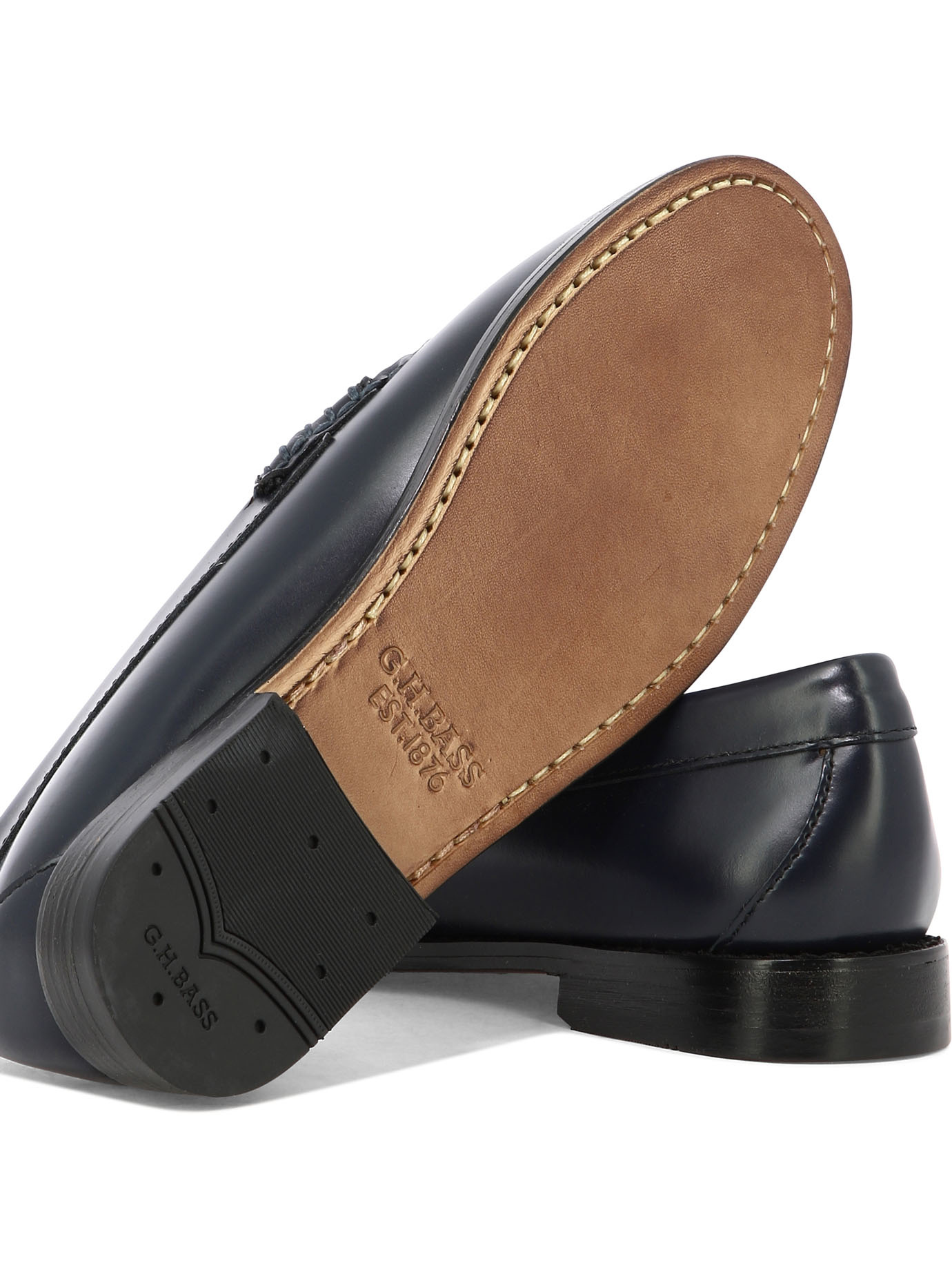 G.h. Bass & Co. Weejuns Penny Leather Loafers In Black