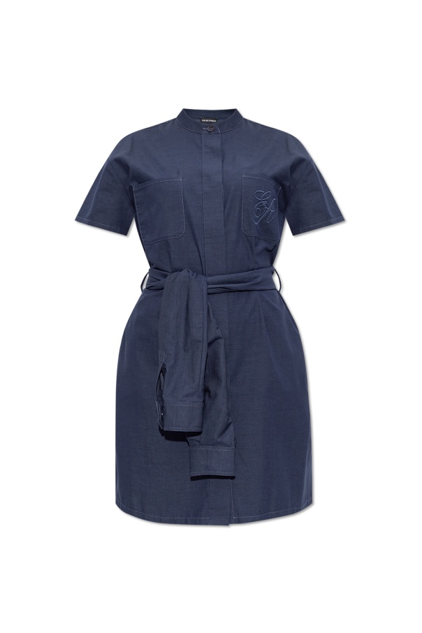 EMPORIO ARMANI BELTED SHIRT DRESS