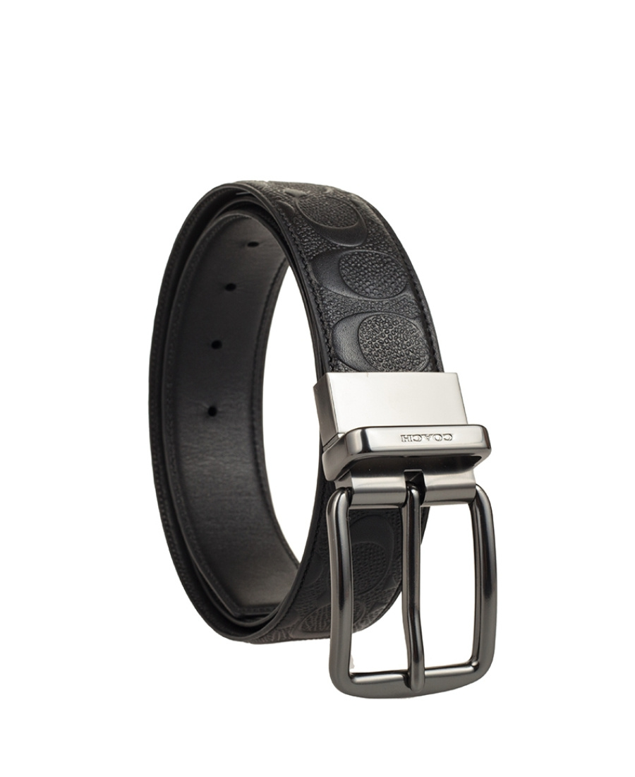 Coach Logo Belt In Black