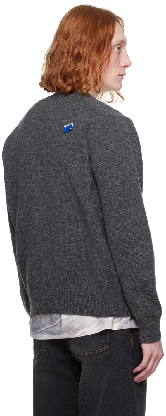 Ader Error Crew Neck Long Sleeve Sweater In Black