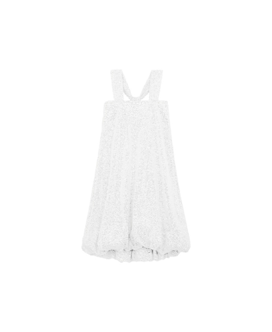We11 Done Gilded Sequined Sleeveless Dress In White