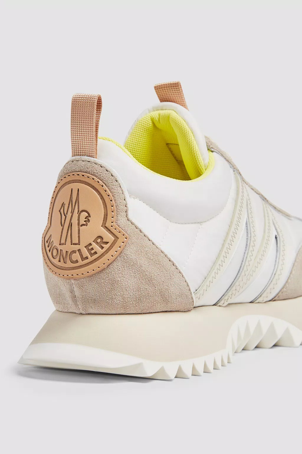 Moncler Pacey Sneakers Leather M-shaped Detail In Multi