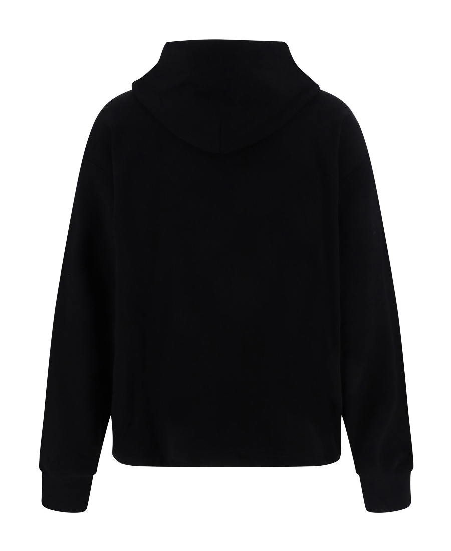 Palm Angels Stylish Black Embroidered Cotton Hoodie For Men In Black