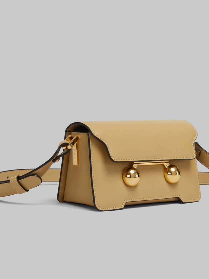 Marni Camel Leather Trunkaroo Mini Shoulder Bag In Nude