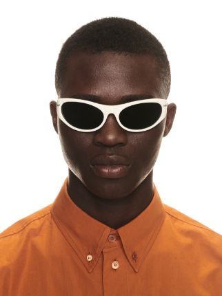 Off-white Napoli Round-frame Sunglasses In Black