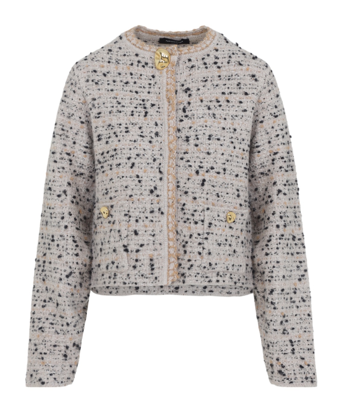 Fabiana Filippi Tailored Textured Jacket In Gray