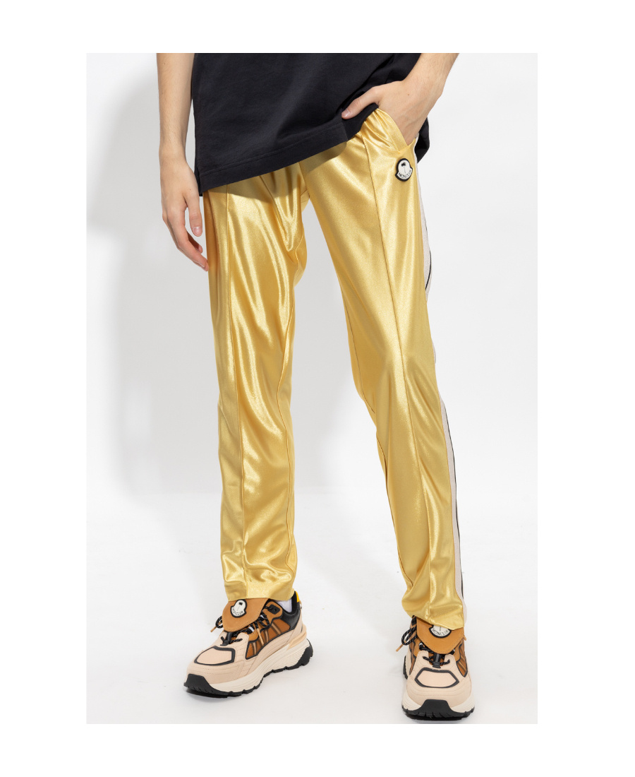 Moncler X Palm Angels Metallic Track Pants In Yellow