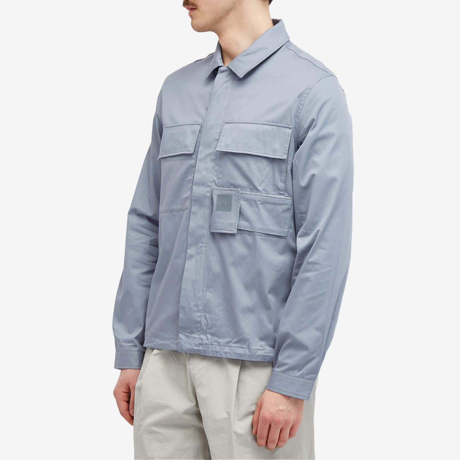 C.p. Company Long-sleeved Casual Jacket In Blue
