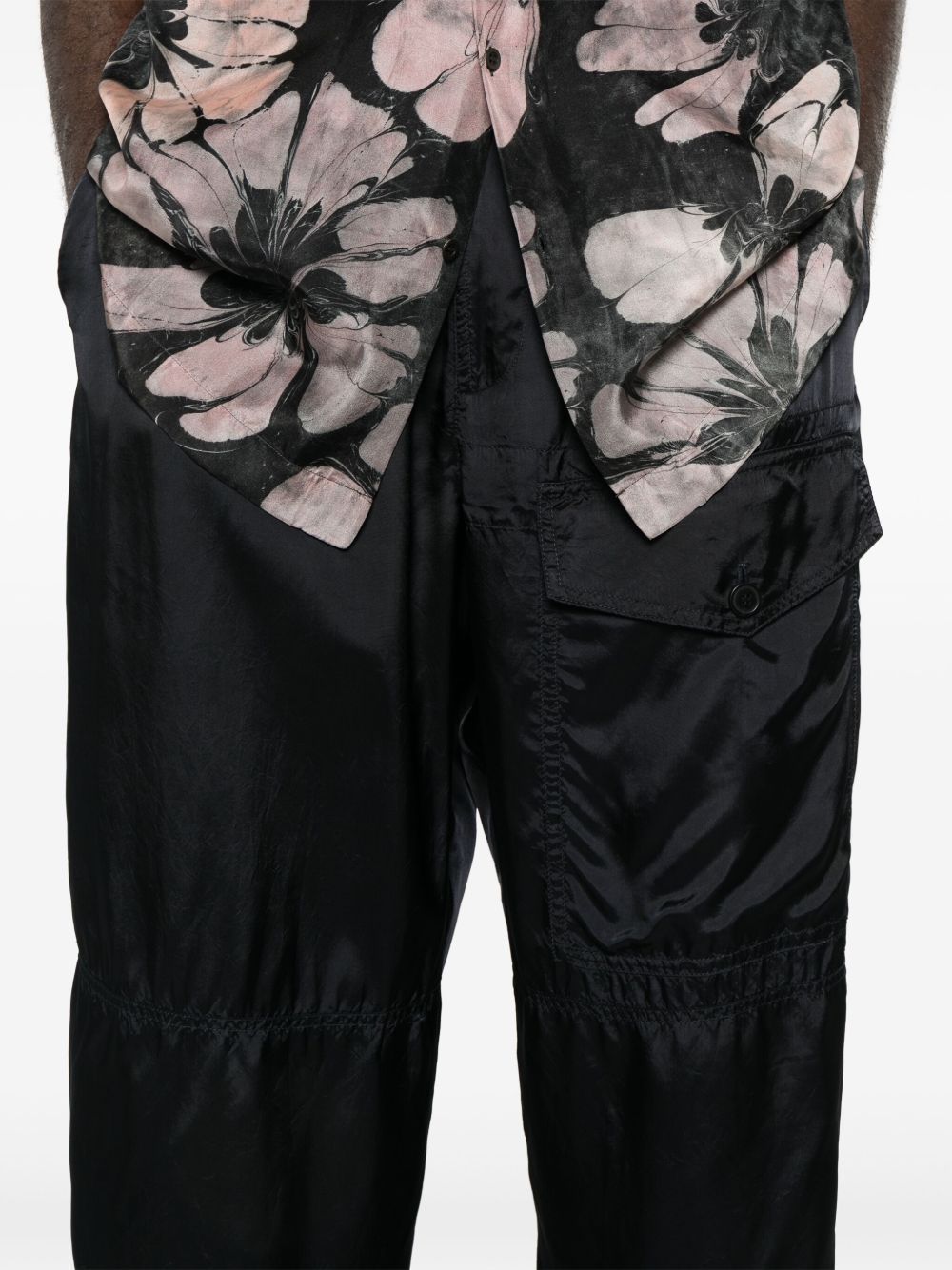 Dries Van Noten Elastic Waist Casual Pants In Black