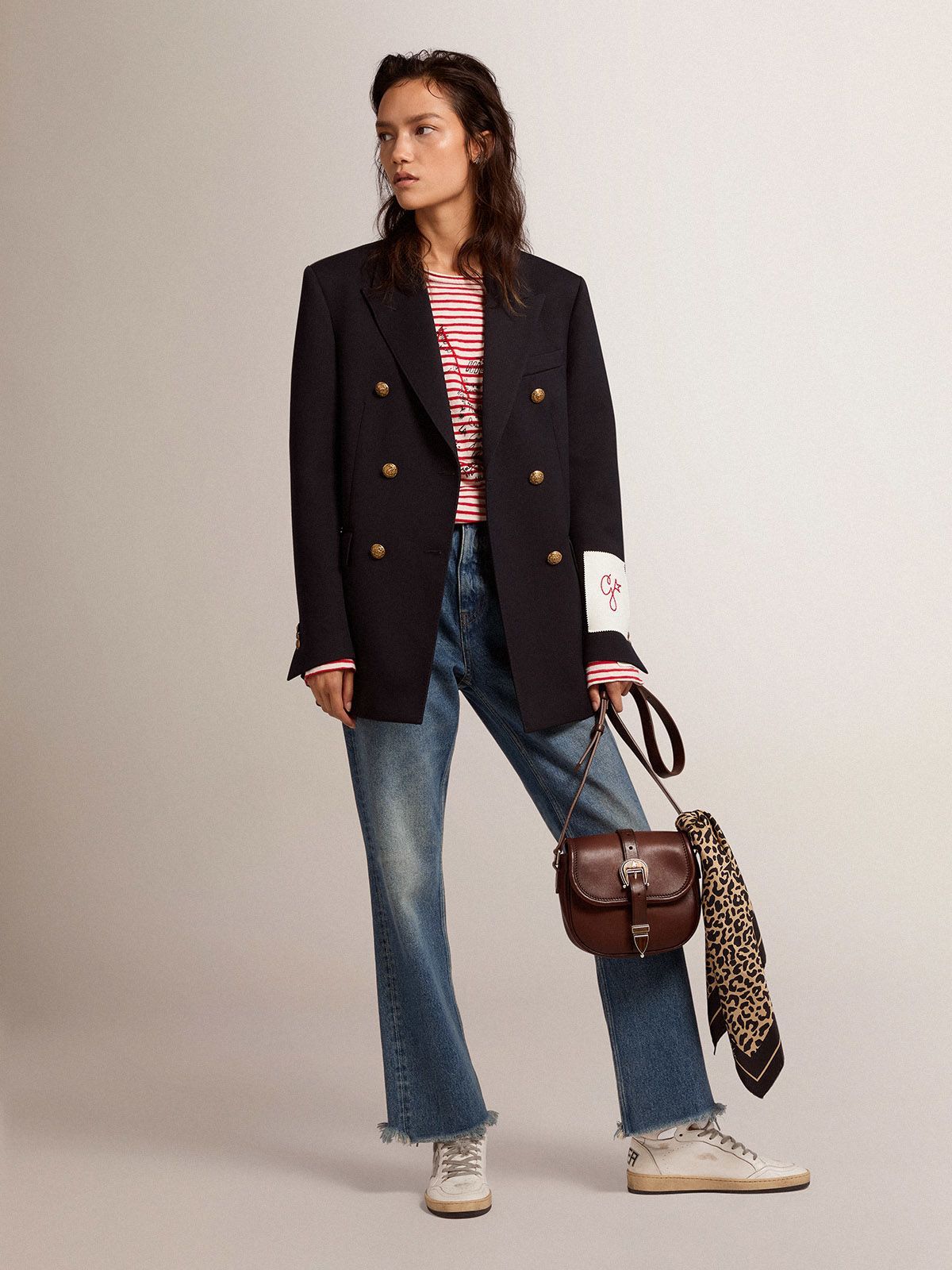 Golden Goose Diva Double-breasted Jacket In Black