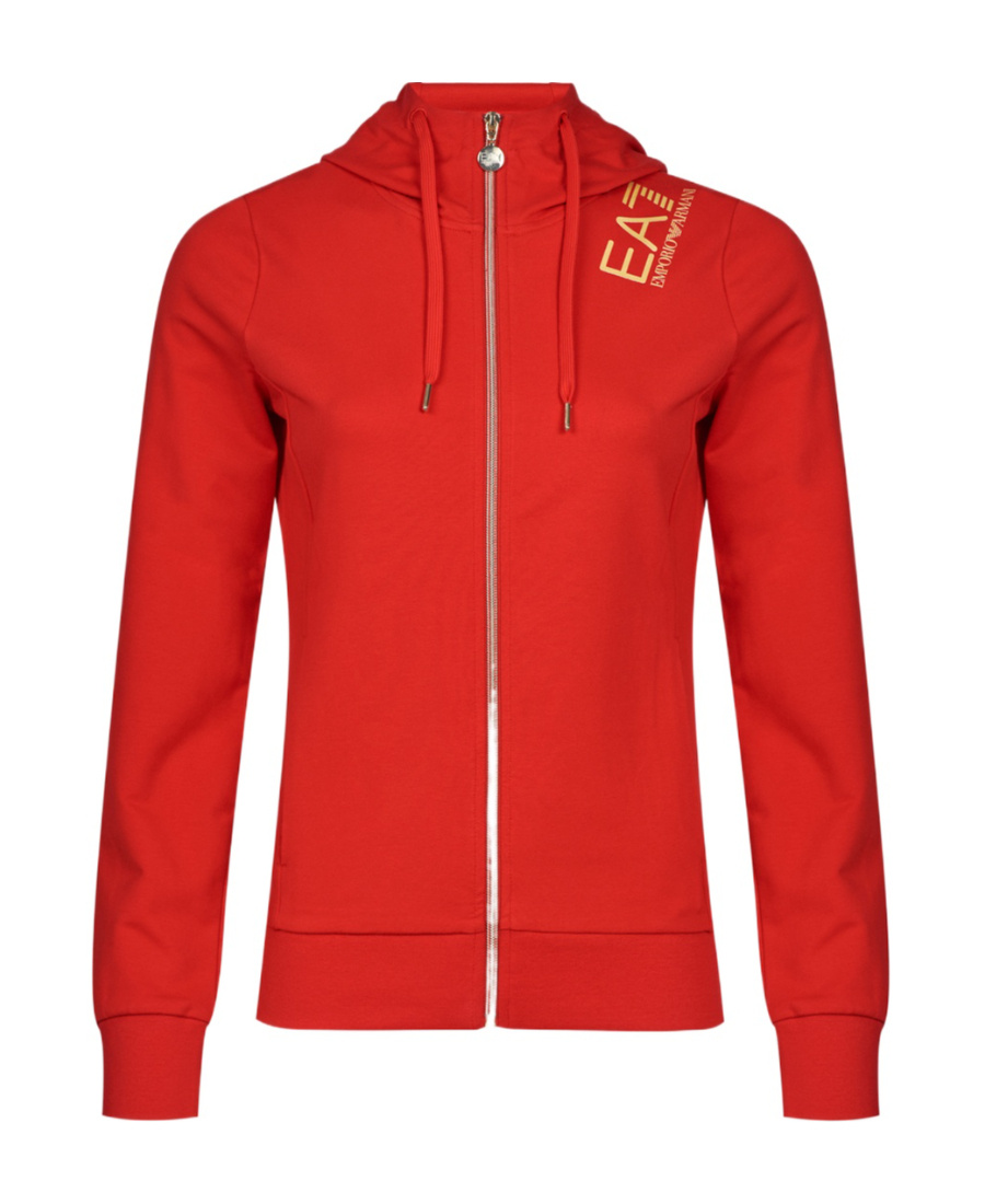 Ea7 Logo And Hat Casual Jacket In Red