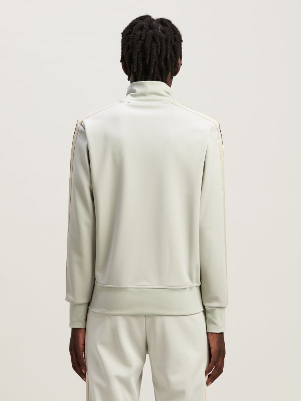 Palm Angels Monogram Embroidered Zipped Jacket In White