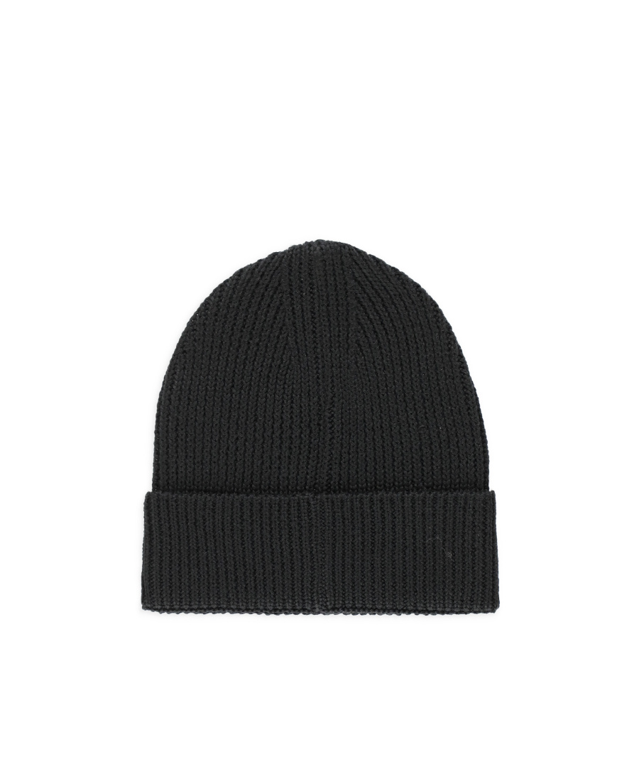 Marcelo Burlon County Of Milan Logo-patch Ribbed Beanie In Black