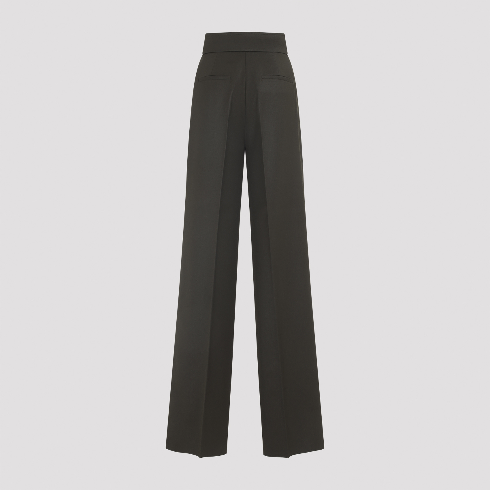 Max Mara Wide Leg Trousers Pleated Front In Blue