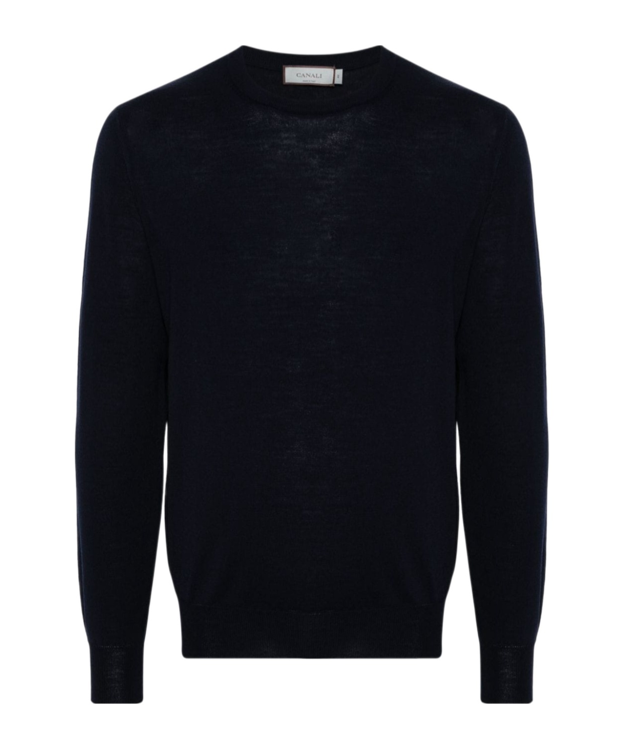 Canali Crew-neck Knitted Jumper In Black