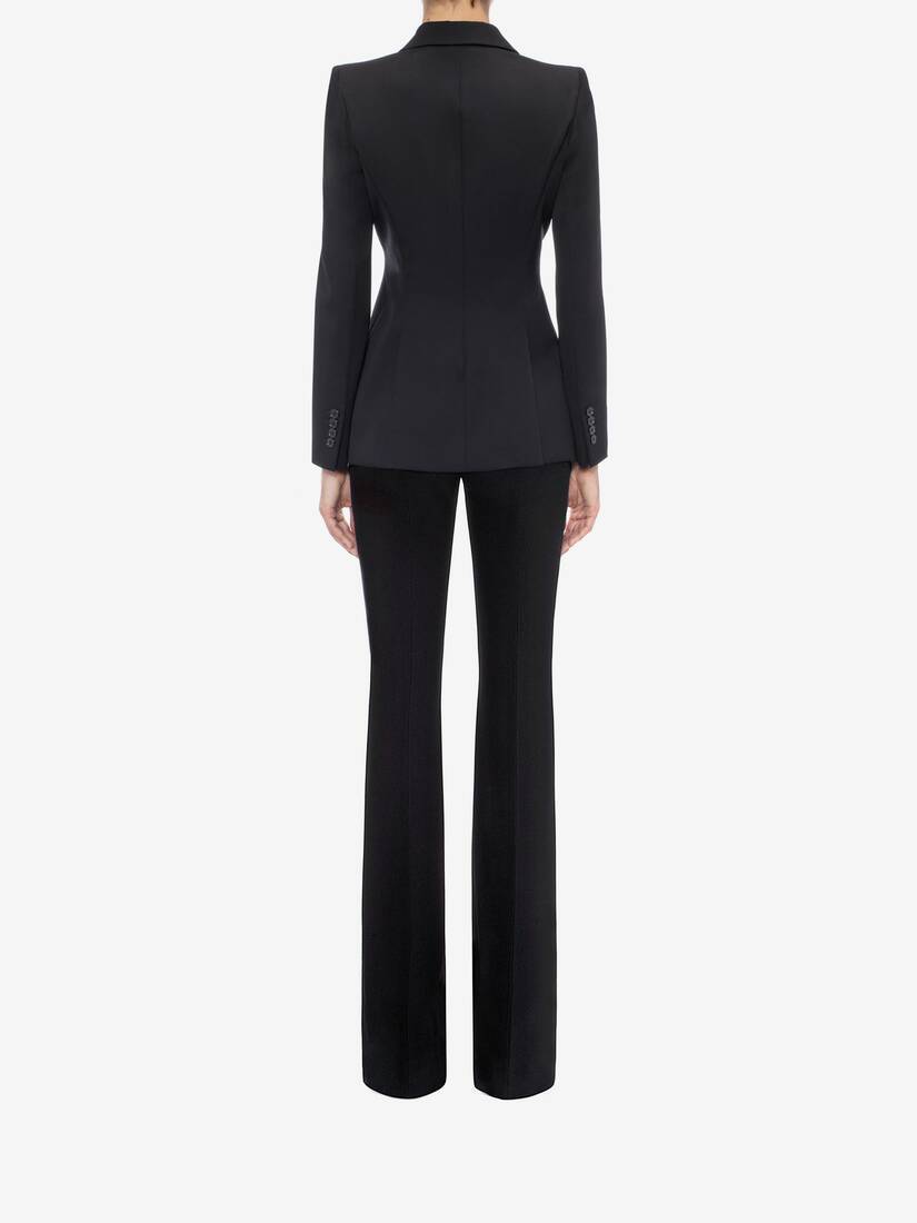 Alexander Mcqueen Peak-lapel Single-breasted Blazer In Black
