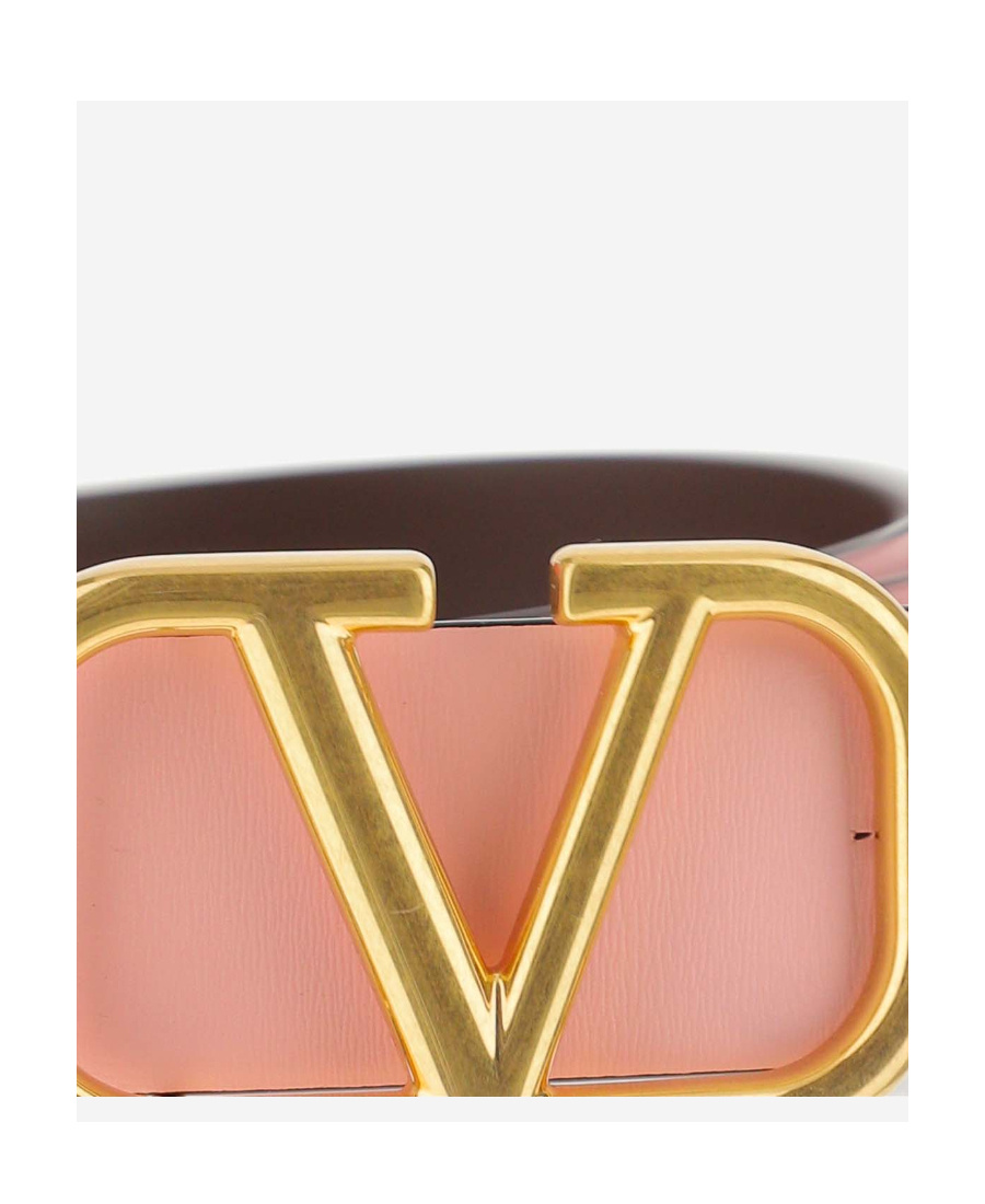 Valentino Vlogo Signature Reversible Belt In Pink