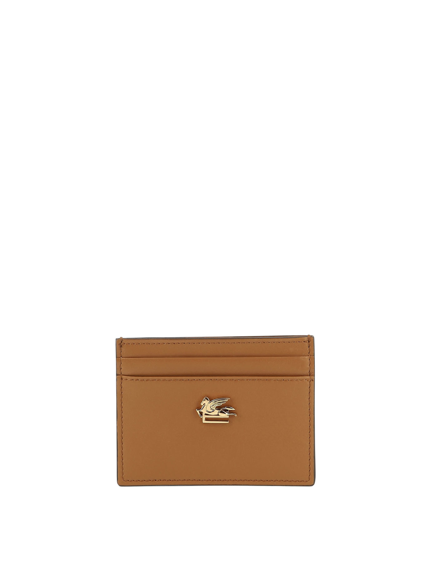 Etro Pegaso-plaque Cardholder In Brown