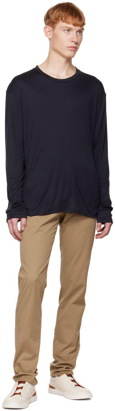 Shop Zegna Long-sleeved Sweater In Black