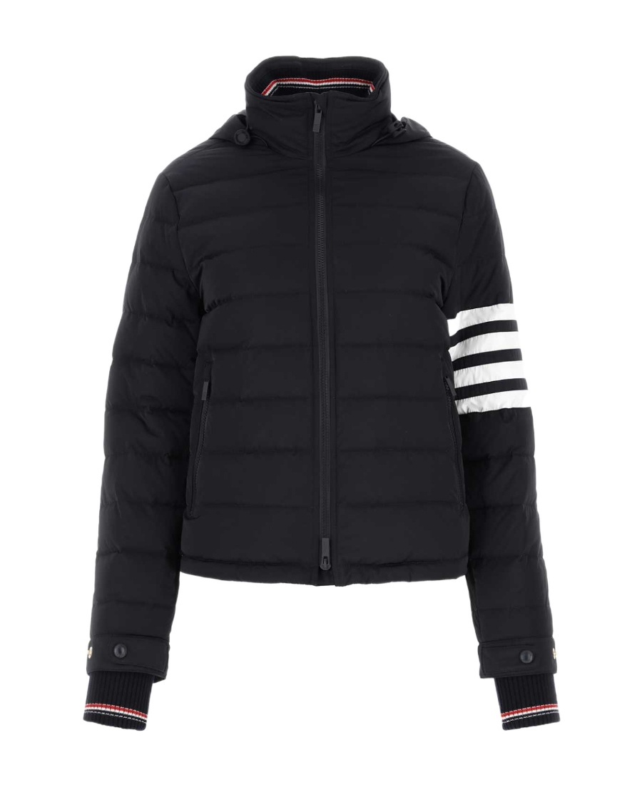 Thom Browne 4-bar Stripe Funnel-neck Ski Jacket In Black